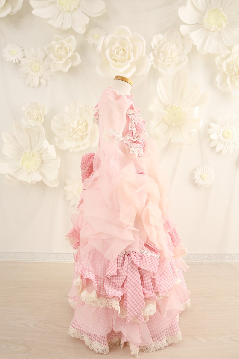 【女の子ドレスレンタル】【子供ドレスレンタル結婚式　発表会】　結婚式/発表会/かわいい/ピンク/G7-114（7才）