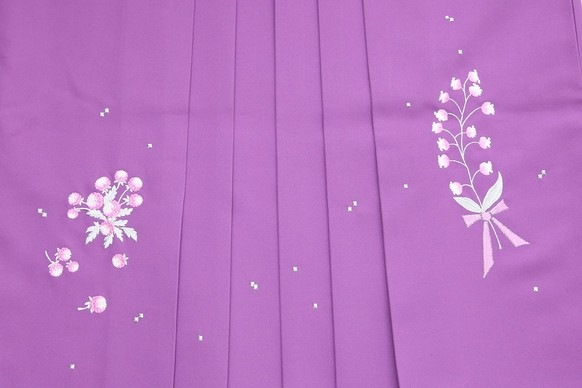 【卒業式袴レンタル/着物レンタル/通販レンタル】　ブランド 押切もえ/学生袴/卒業式/小学生袴/かわいい袴/ピンク/パープル/着物-274/袴-174