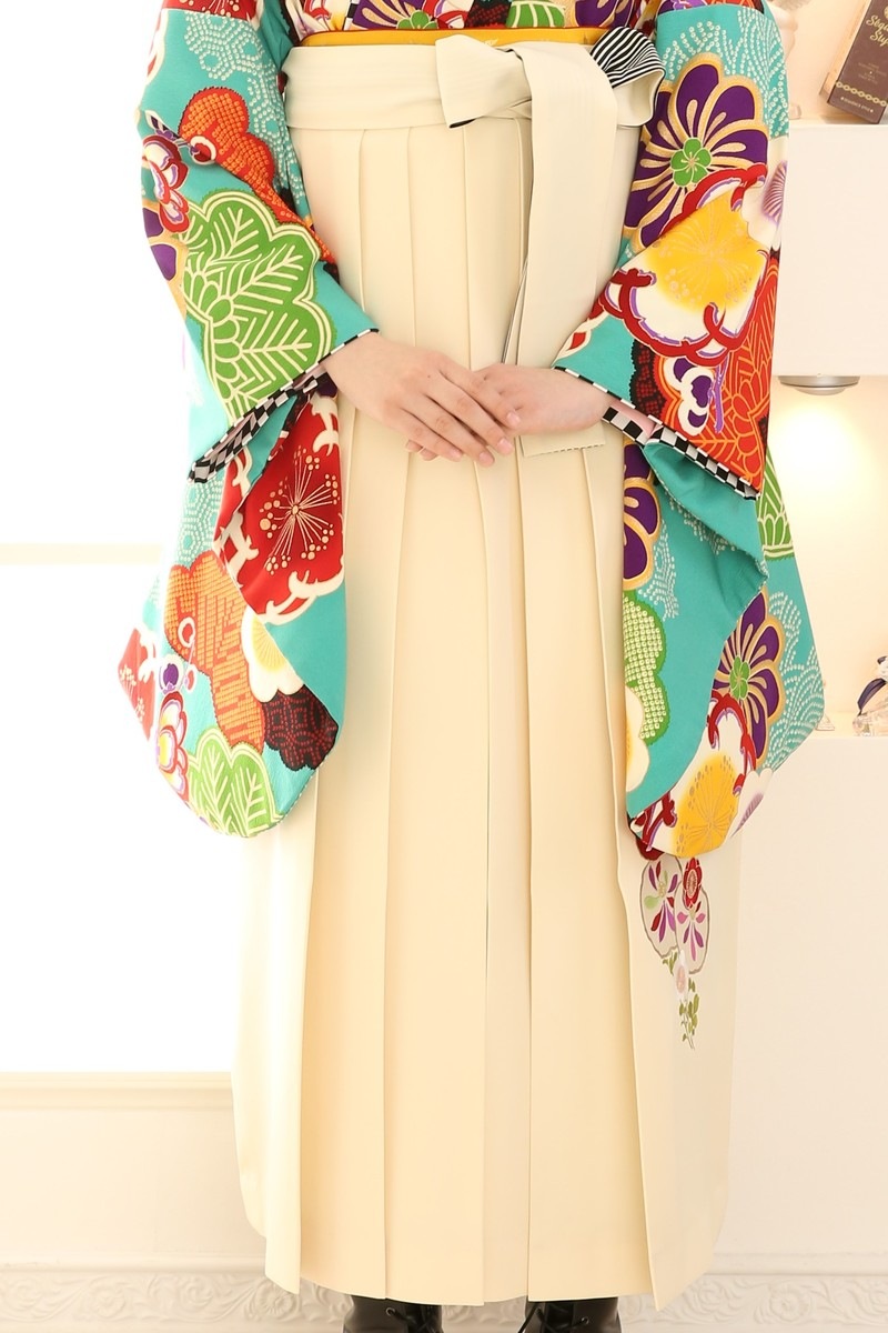 【卒業式袴レンタル/着物レンタル/通販レンタル】　ブランド袴/JAPANSTYLE×中村里砂　/学生袴/卒業式/小学生袴/かわいい袴/水色/白/赤/着物-378/袴-250