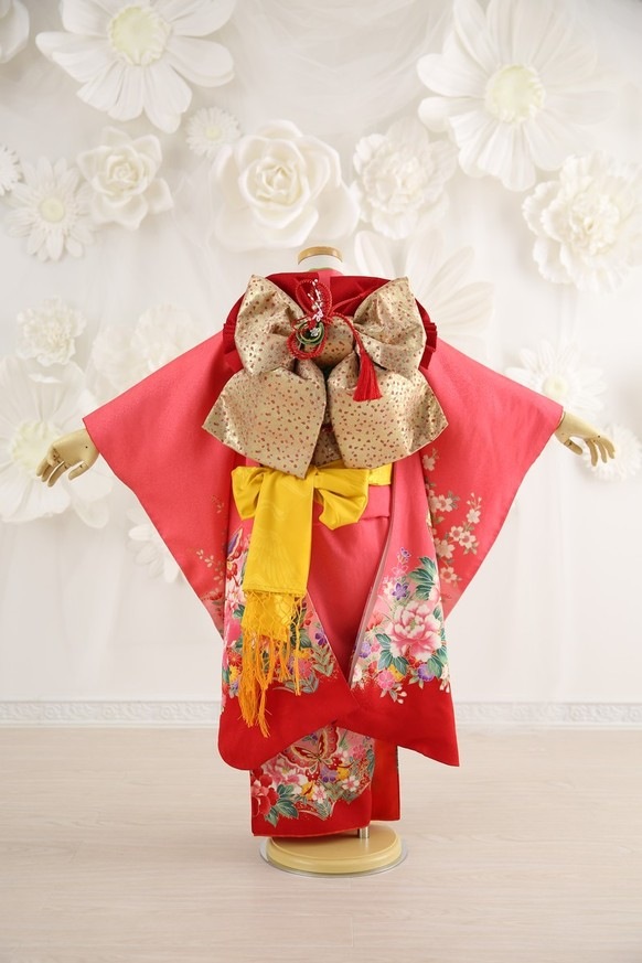 【七五三レンタル/着物セット/通販レンタル】/ピンク/七G7-23