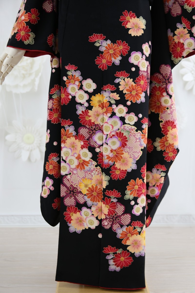 【振袖レンタル 成人式 結婚式 着物レンタル 前撮り】　振袖/ブランド/カンサイ/成人式/黒/振袖-226