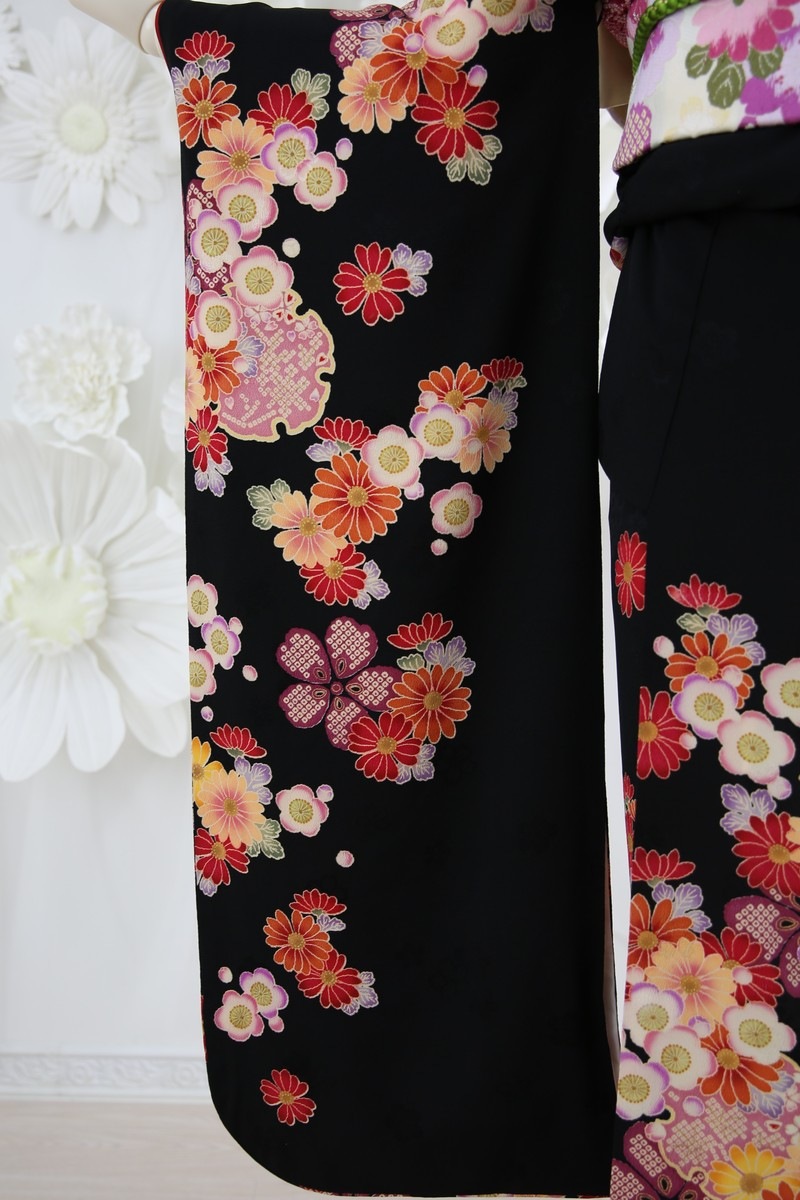 【振袖レンタル 成人式 結婚式 着物レンタル 前撮り】　振袖/ブランド/カンサイ/成人式/黒/振袖-226