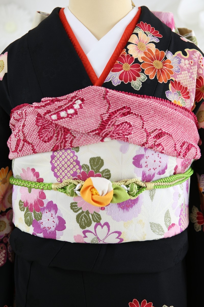 【振袖レンタル 成人式 結婚式 着物レンタル 前撮り】　振袖/ブランド/カンサイ/成人式/黒/振袖-226