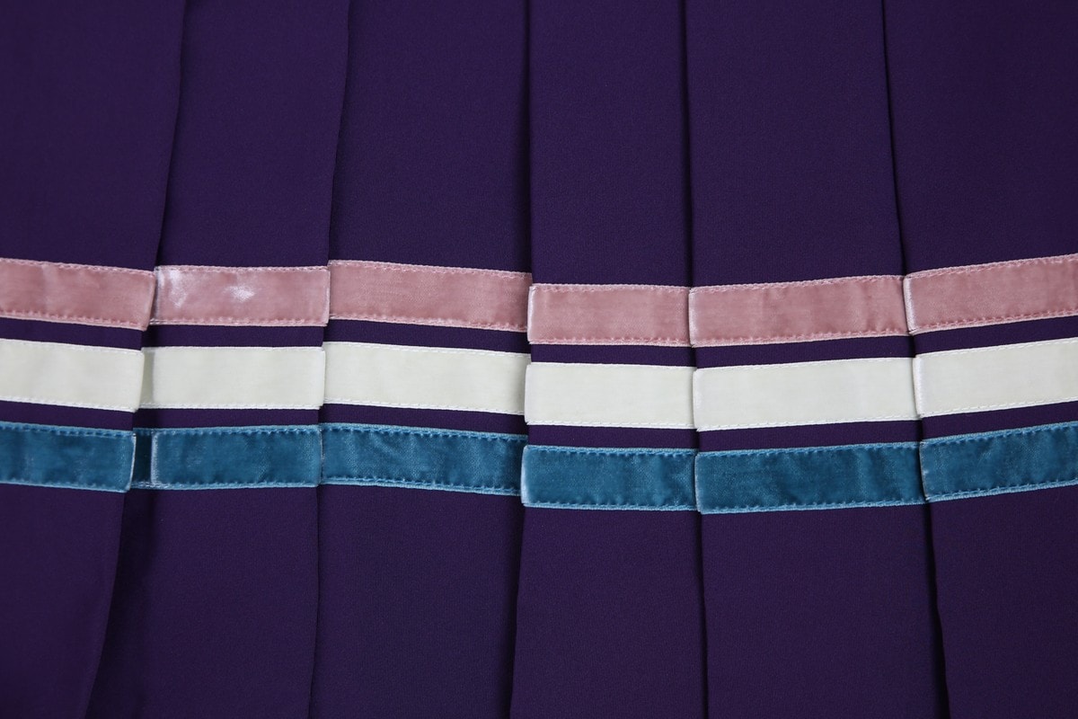 【卒業式袴レンタル/着物レンタル/通販レンタル】　ブランド　ラフィネモカ/学生袴/卒業式/小学生袴/かわいい袴/レトロ/個性的/幾何学/茶/紫/着物-420/袴-268