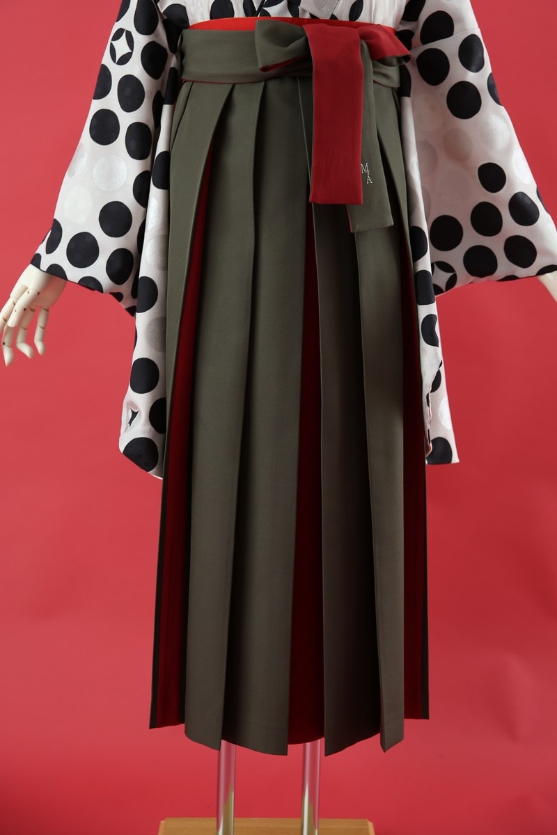 【卒業式袴レンタル/着物レンタル/通販レンタル】　ブランド モダンアンテナ/学生袴/卒業式/小学生袴/モダン/赤/グレー/白/黒/茶/着物-429/袴-286