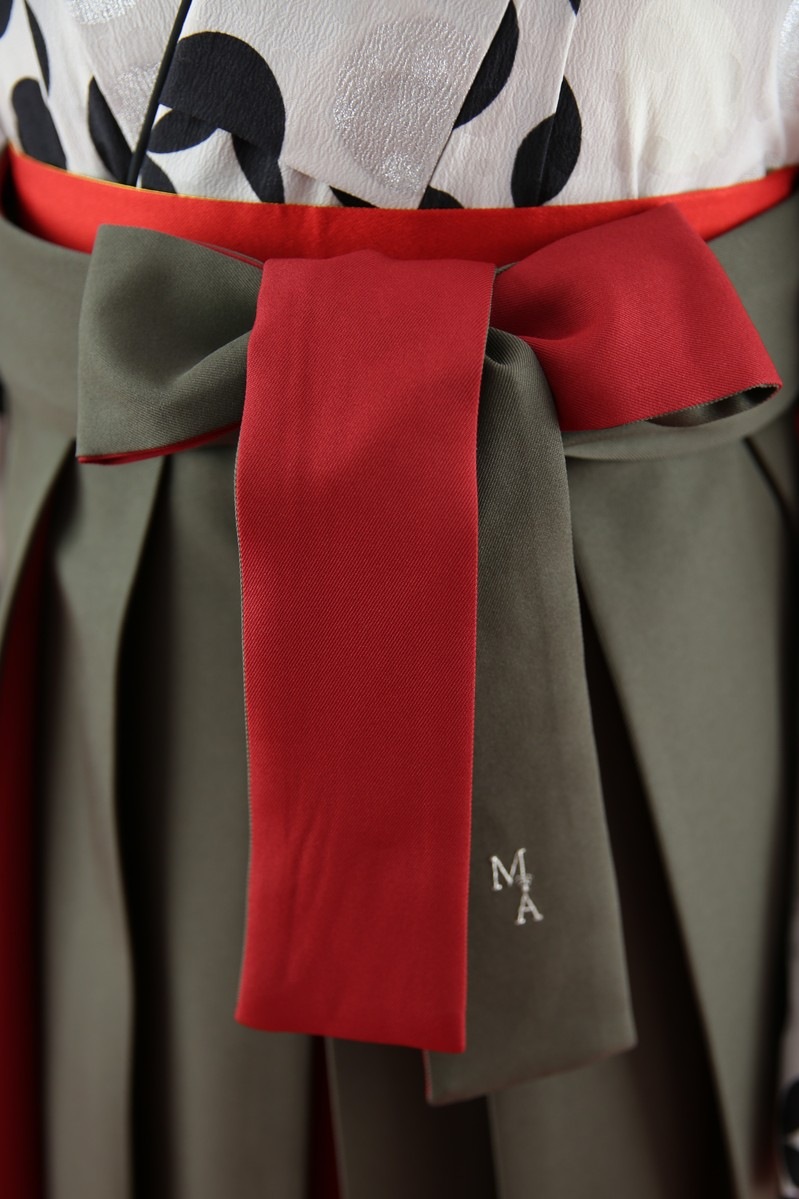 【卒業式袴レンタル/着物レンタル/通販レンタル】　ブランド モダンアンテナ/学生袴/卒業式/小学生袴/モダン/赤/グレー/白/黒/茶/着物-429/袴-286