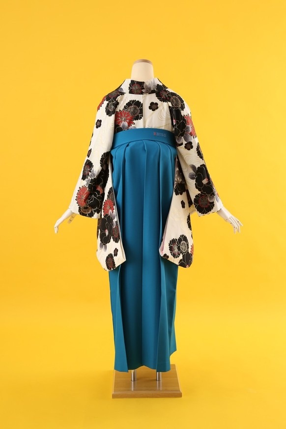 【卒業式袴レンタル/着物レンタル/通販レンタル】　kansai/学生袴/先生袴/卒業式/小学生袴/モダン/黄色/赤/緑/着物-434/袴-292