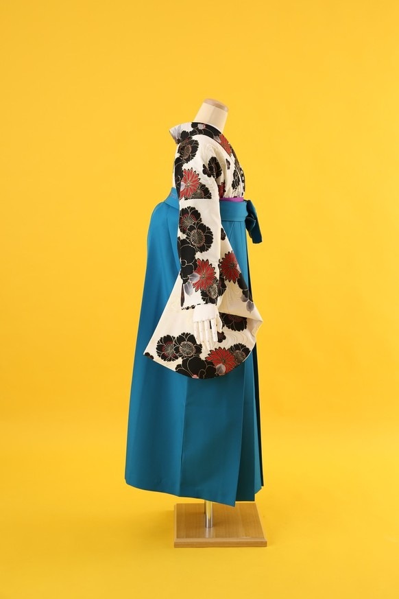 【卒業式袴レンタル/着物レンタル/通販レンタル】　kansai/学生袴/先生袴/卒業式/小学生袴/モダン/黄色/赤/緑/着物-434/袴-292