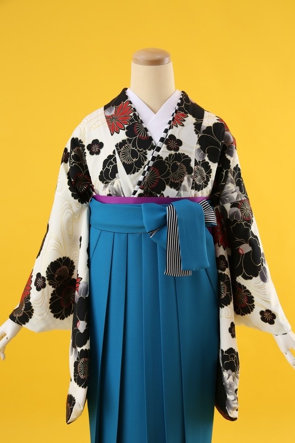 【卒業式袴レンタル/着物レンタル/通販レンタル】　kansai/学生袴/先生袴/卒業式/小学生袴/モダン/黄色/赤/緑/着物-434/袴-292