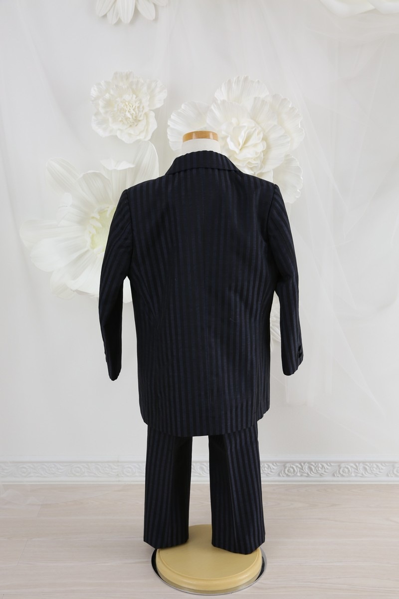 【結婚式パーティーお呼ばれ男の子フォーマル・男の子レンタル】結婚式/発表会/男の子スーツ/男の子タキシード/紺/5歳用/J5-26（100）