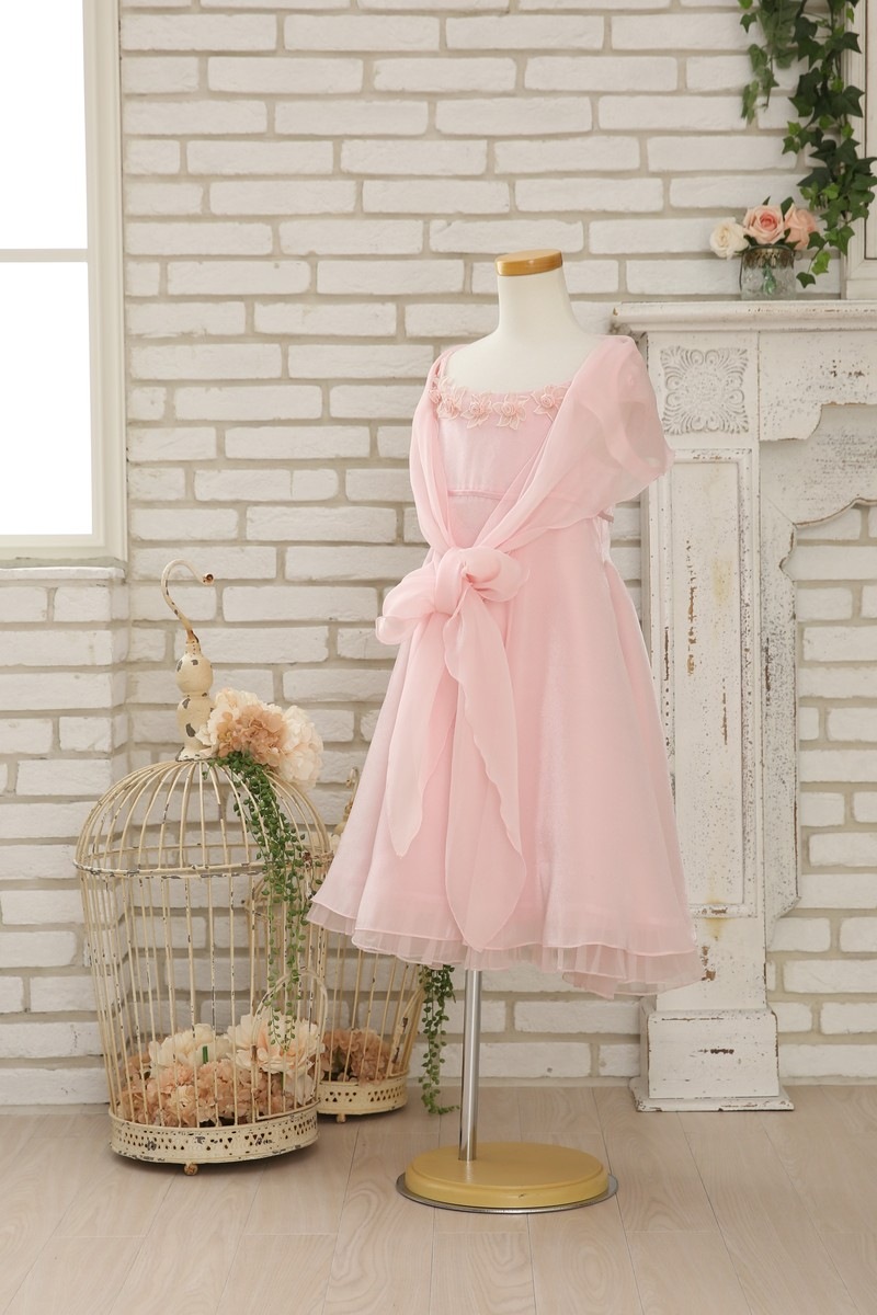 【女の子ドレスレンタル】【子供ドレスレンタル結婚式　発表会】　結婚式/発表会/かわいい/ピンク/G5-103（5才）