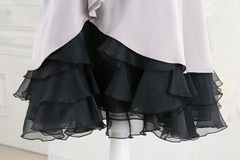 【結婚式パーティーお呼ばれドレスレンタル】結婚式/謝恩会/二次会/黒/グレー/かわいい/9号/16-5