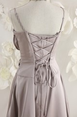 【結婚式パーティーお呼ばれドレスレンタル】結婚式/謝恩会/二次会/黒/グレー/かわいい/9号/16-5