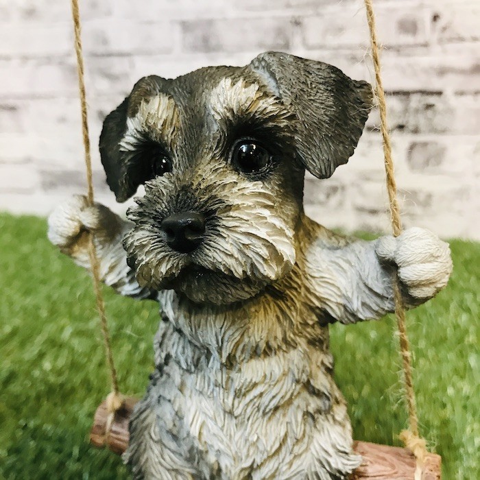 珍しいシュナウザー置物2体 【公式通販】