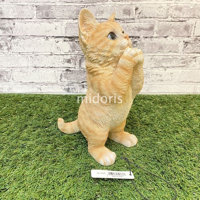 ベニーズキャット ちょーだい（茶トラ白 ）猫 置物 可愛い リアル