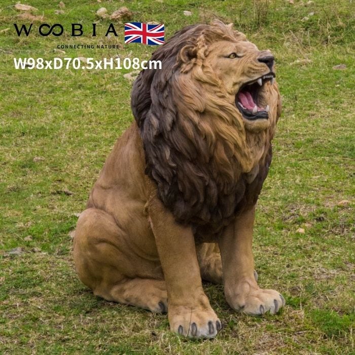 置物 吠えるライオン 特大 高さ108cm woobia ウービア 大きい