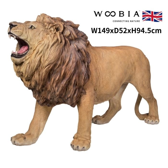 FLAVIA リミニブルー ライオン置物 置物 吠えるライオン 特大 高さ94.5cm woobia ウービア 大きい