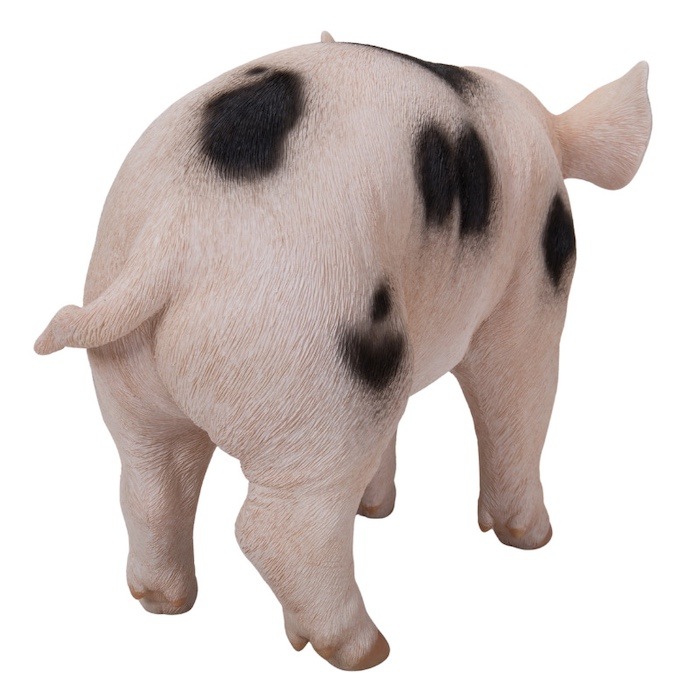 置物 ピンク・スポットの立つ子豚 ブタグッズ 高さ23.cm woobia