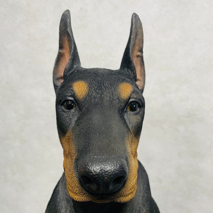 置物 お座りドーベルマン 特大 犬グッズ 高さ約61cm woobia ウービア