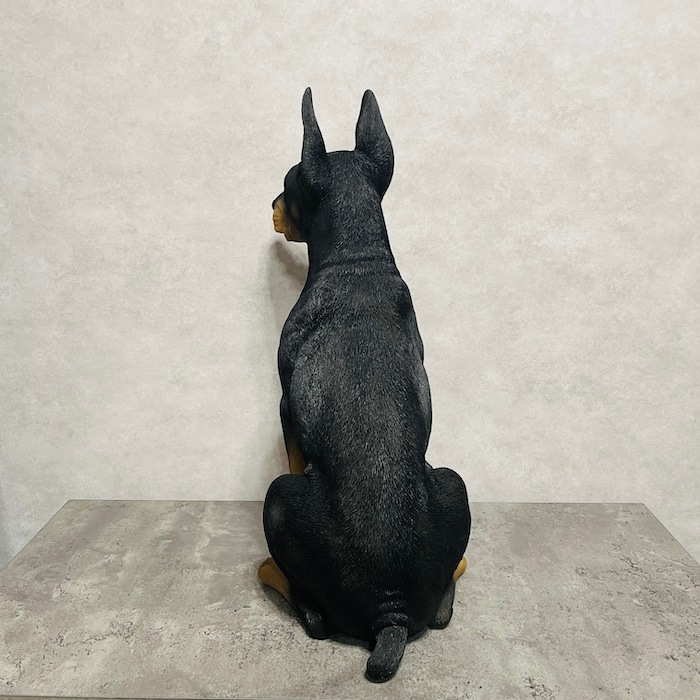 置物 お座りドーベルマン 特大 犬グッズ 高さ約61cm woobia ウービア
