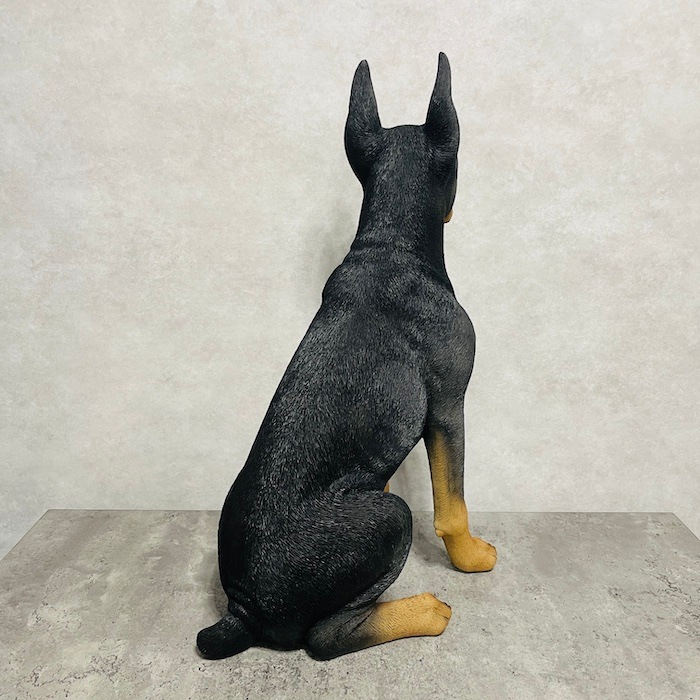 置物 お座りドーベルマン 特大 犬グッズ 高さ約61cm woobia