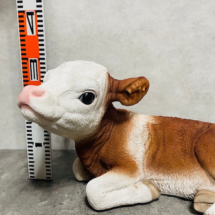 大型】木彫り 牛 置物 約53cm 6kg 天然木 オブジェ インテリア 縁起物 楽天市場】牛 置物（素材（美術品）木）（ホビー）の通販