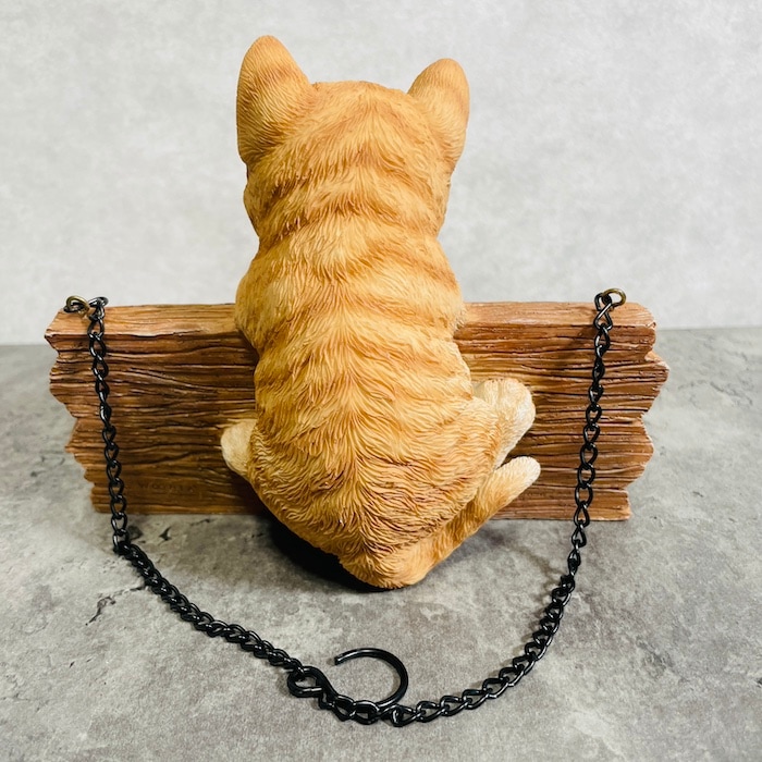 かわいい 猫 置物 ようこそ 茶トラネコ ウェルカムボード woobia