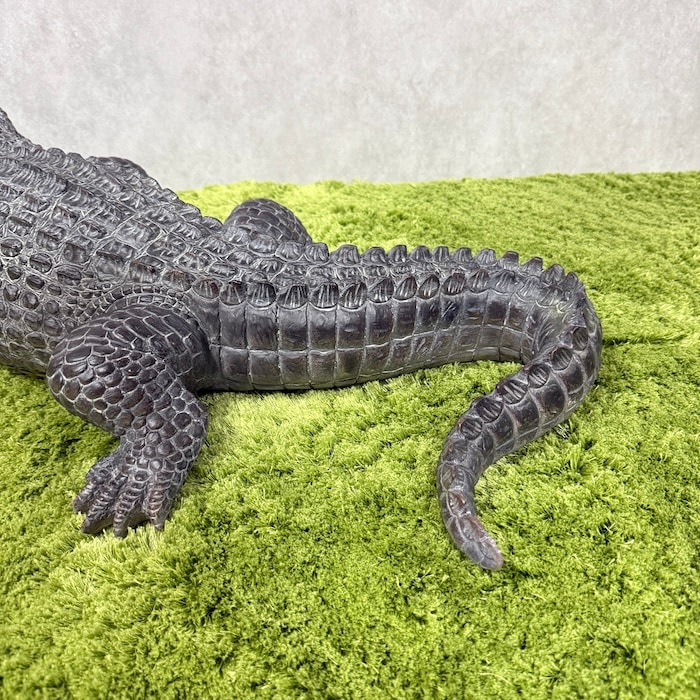 置物 餌を待つワニ 特大 横幅79.5cm 鰐 woobia ウービア 大きい