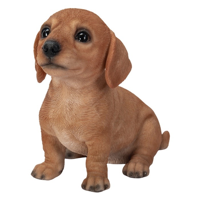 犬 置物 小さい かわいい おしゃれ 頭を上げるダックスフンド 高さ11cm
