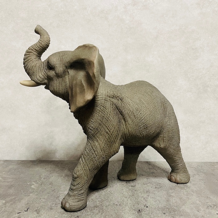 置物 ゾウ 小 横幅31cm 縁起物 風水 woobia ウービア 大きい かわいい