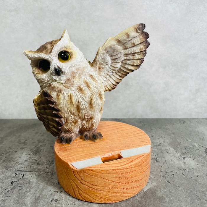 スマホスタンド ミミズク woobia ウービア フクロウ 動物 卓上