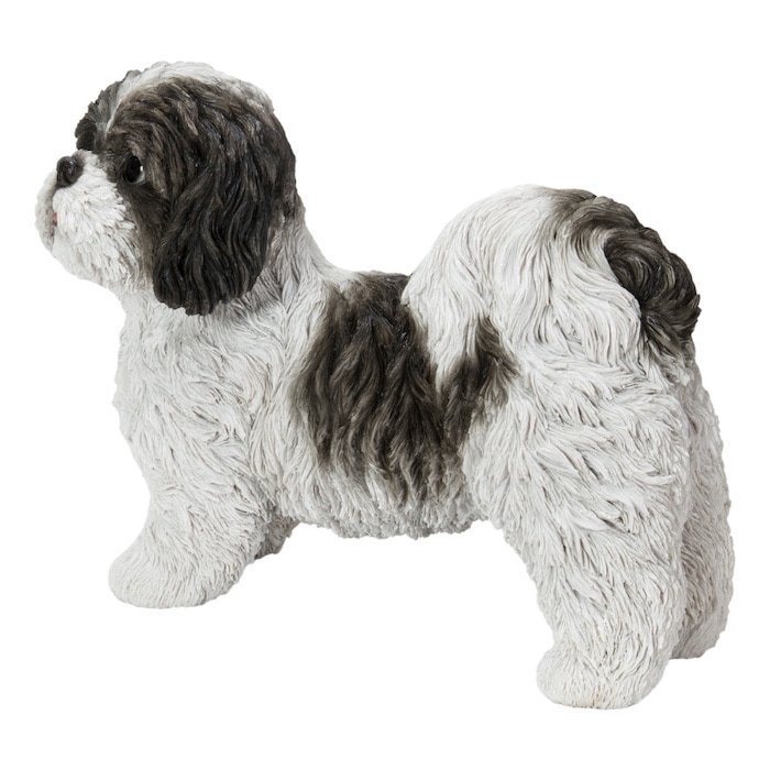 置物 左向きシーズー 黒白 犬グッズ 高さ25.5cm woobia ウービア