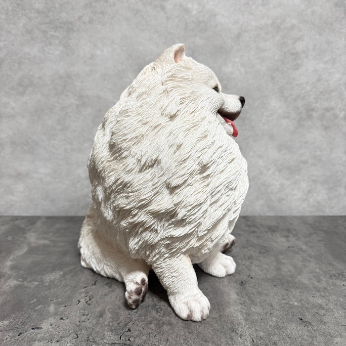 犬 置物 大きい お座りポメラニアン 大 横幅30cm 巨大オブジェ woobia