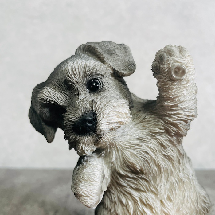 スマホスタンド シュナウザー ライトグレー woobia ウービア 犬 イヌ