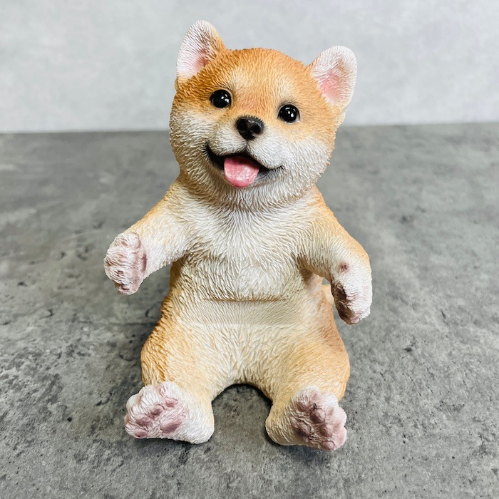 かわいい 犬 置物 高さ11cm 柴犬の卓上日付カレンダー woobia