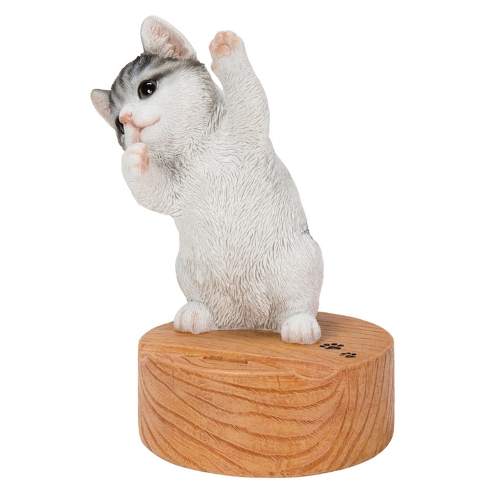 スマホスタンド サバ白猫 woobia ウービア ネコ 卓上 アニマル スマホ