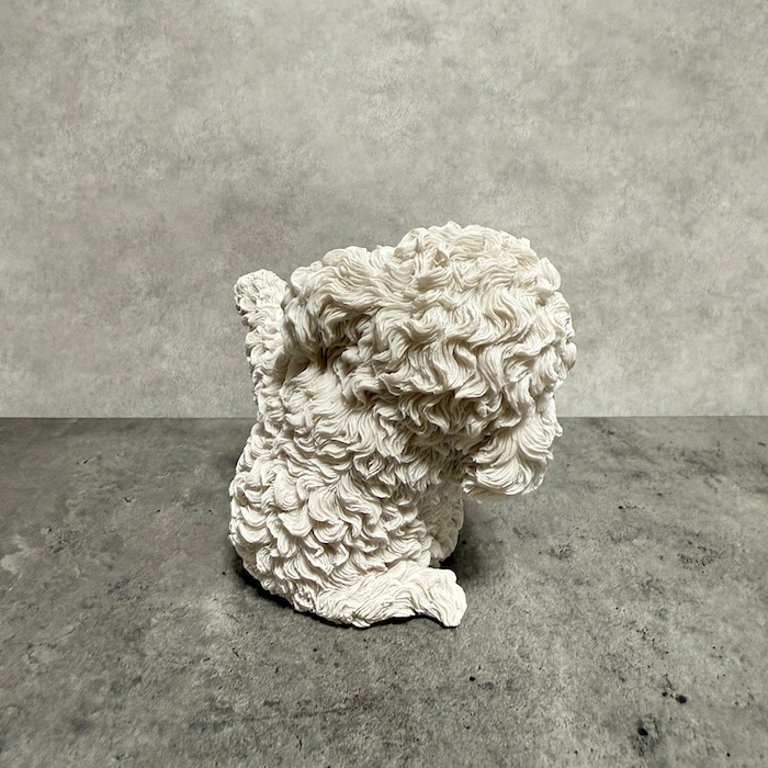 スマホスタンド お座りトイプードル 白 グッズ woobia ウービア 犬