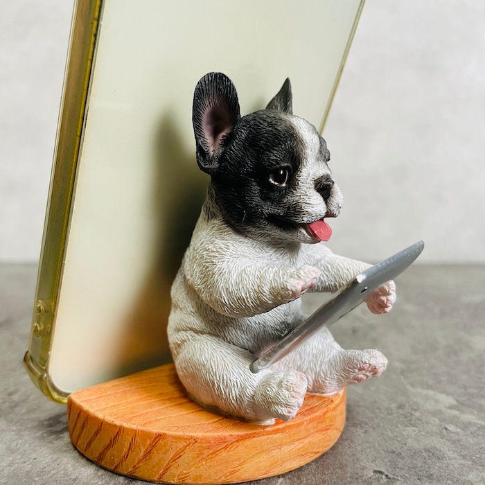 スマホスタンド タブレットを見るフレンチブルドッグ woobia ウービア