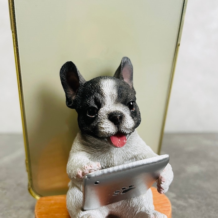 スマホスタンド タブレットを見るフレンチブルドッグ woobia ウービア