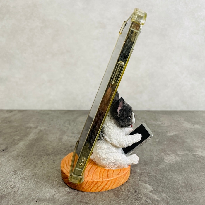 スマホスタンド タブレットを見るフレンチブルドッグ woobia ウービア