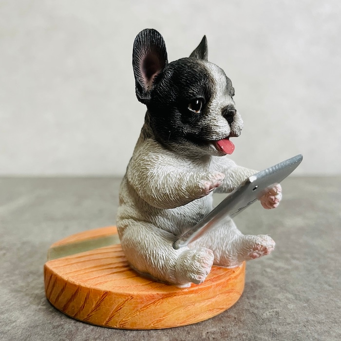 スマホスタンド タブレットを見るフレンチブルドッグ woobia ウービア