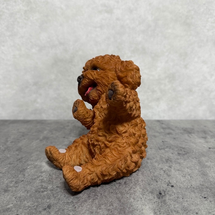 スマホスタンド お座りトイプードル レッド グッズ woobia ウービア 犬