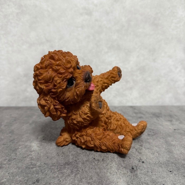 スマホスタンド お座りトイプードル レッド グッズ woobia ウービア 犬