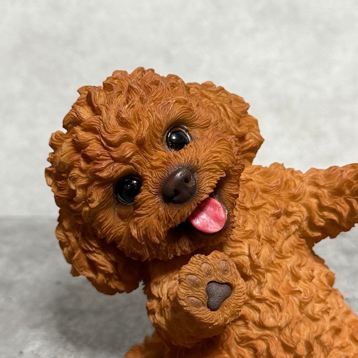 スマホスタンド お座りトイプードル レッド グッズ woobia ウービア 犬