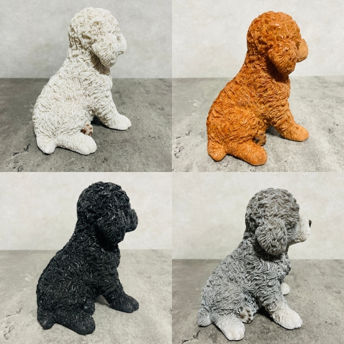 かわいい 犬 置物 お座りトイプードル woobia ウービア イヌ おしゃれ