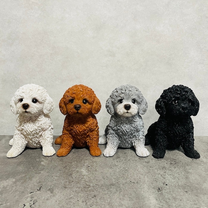 かわいい 犬 置物 お座りトイプードル woobia ウービア イヌ おしゃれ