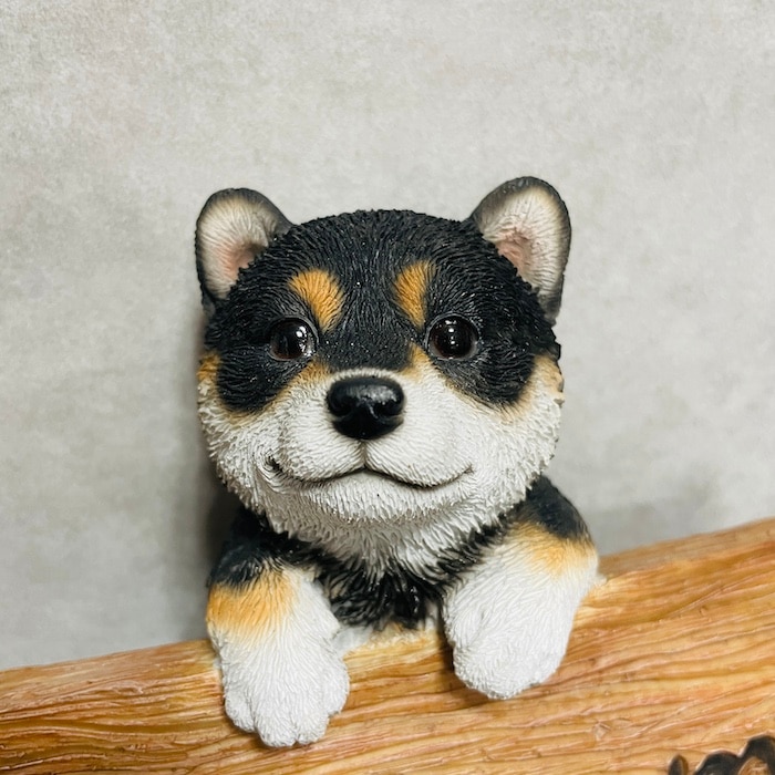 かわいい 犬 置物 ウェルカムボード ようこそ 黒柴 woobia ウービア