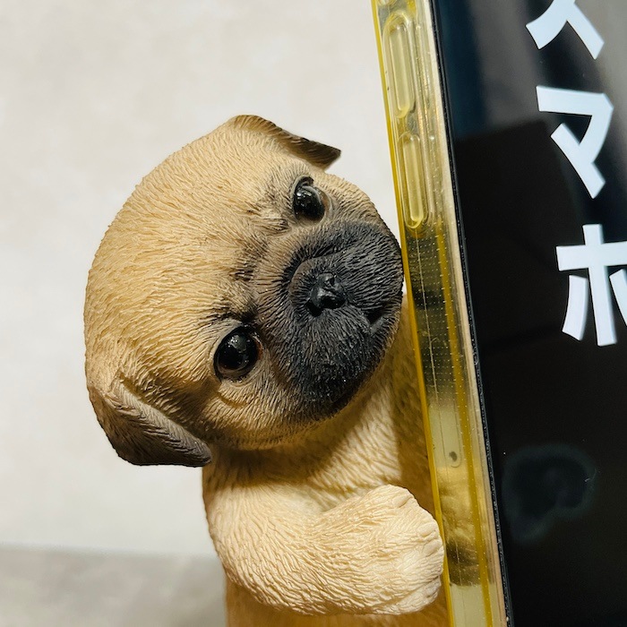母の日プレゼントカード付き スマホスタンド パグ woobia ウービア 犬