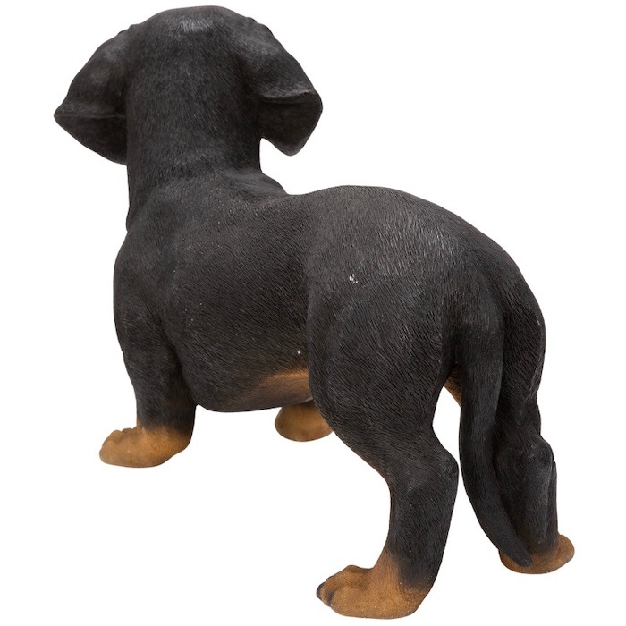 犬 置物 大きい ダックスフンド ブラック 横幅49.7cm woobia ウービア