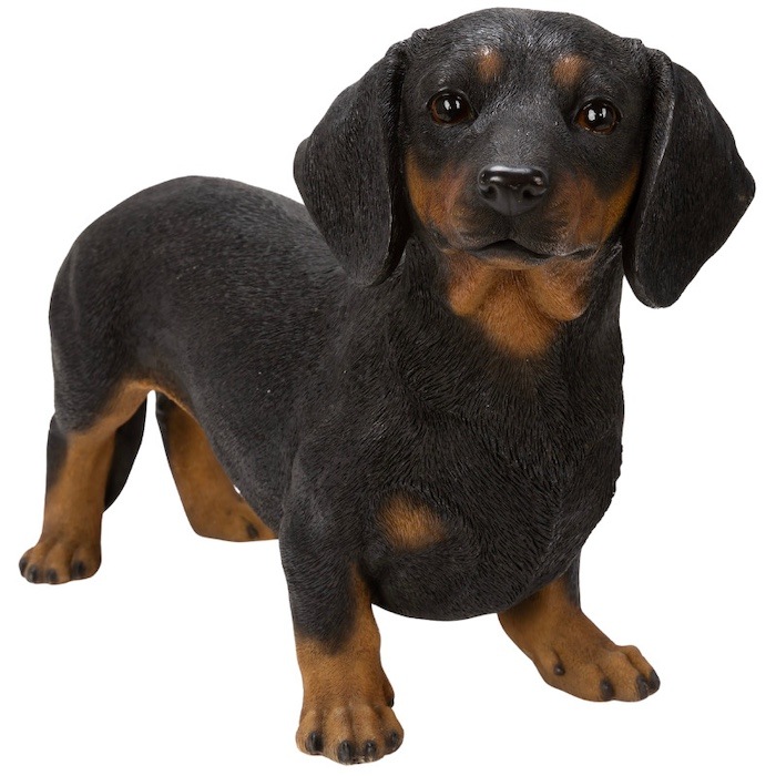 犬 置物 大きい ダックスフンド ブラック 横幅49.7cm woobia ウービア